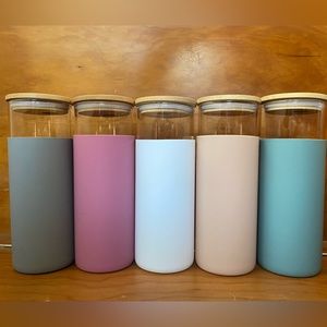 18 oz glass water bottle